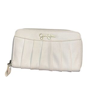 Jessica Simpson Off-White Pleated Wallet